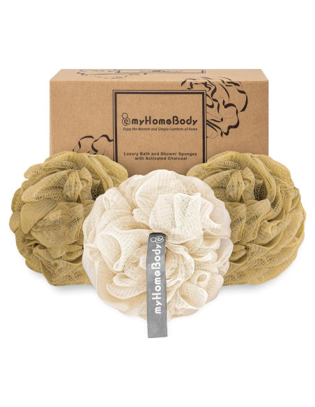Esponja de Lufa Exfoliante myHomeBody 70g - Paquete de 3 Esponja de Lufa Exfoliante myHomeBody 70g - Paquete de 3
