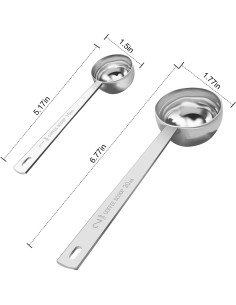 Juego de Cucharas Medidoras de Acero Inoxidable Safring - 1 y 2 Cucharadas 2