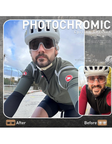Gafas de Ciclismo KAPVOE K180 Fotoquímicas UV400