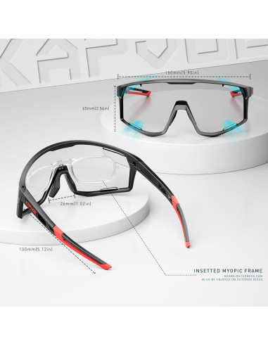 Gafas de Ciclismo KAPVOE K180 Fotoquímicas UV400