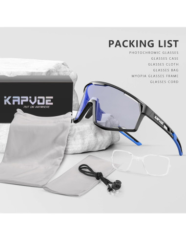 Gafas de Ciclismo KAPVOE K180 Fotoquímicas UV400