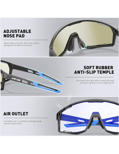 Gafas de Ciclismo KAPVOE K180 Fotoquímicas UV400