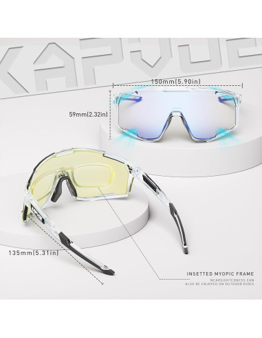 Gafas de Ciclismo KAPVOE K180 Fotoquímicas UV400