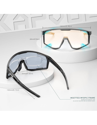 Gafas de Ciclismo KAPVOE K180 Fotoquímicas UV400