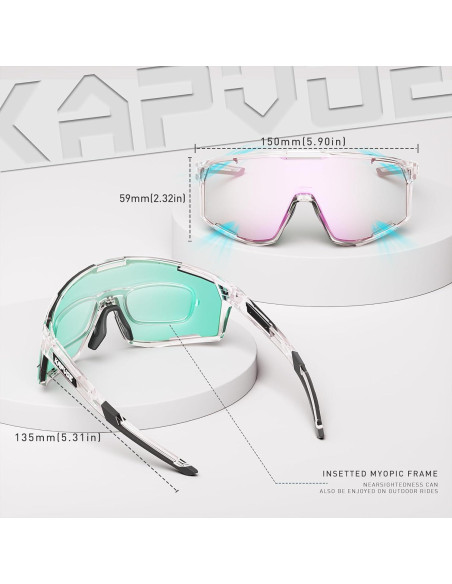 Gafas de Ciclismo KAPVOE K180 Fotoquímicas UV400 Gafas de Ciclismo KAPVOE K180 Fotoquímicas UV400