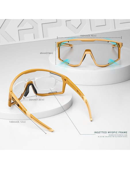 Gafas de Ciclismo KAPVOE K180 Fotoquímicas UV400 Gafas de Ciclismo KAPVOE K180 Fotoquímicas UV400