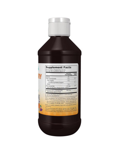 NOW Suplemento Líquido de Saúco para Niños con Zinc 236.6 mL