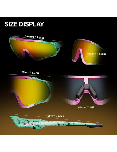Gafas de Ciclismo KAPVOE Polarizadas UV400 Unisex