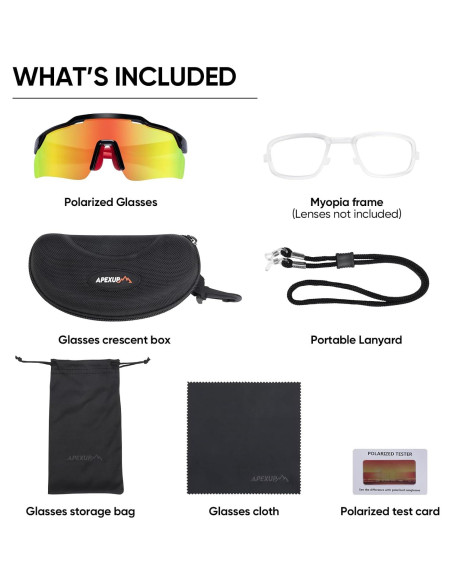 Gafas de sol polarizadas APEXUP UV400 para ciclismo y pesca Gafas de sol polarizadas APEXUP UV400 para ciclismo y pesca