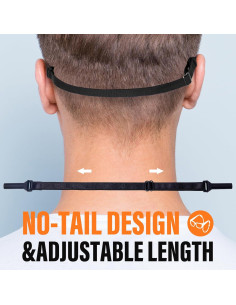 Correa para Gafas GS01 - Ajustable y Anticaída - Negro 2