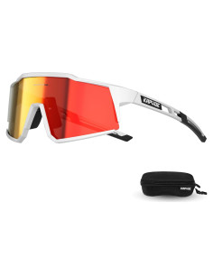 Gafas de Ciclismo KAPVOE TR90 Polarizadas con Lentes Intercambiables
