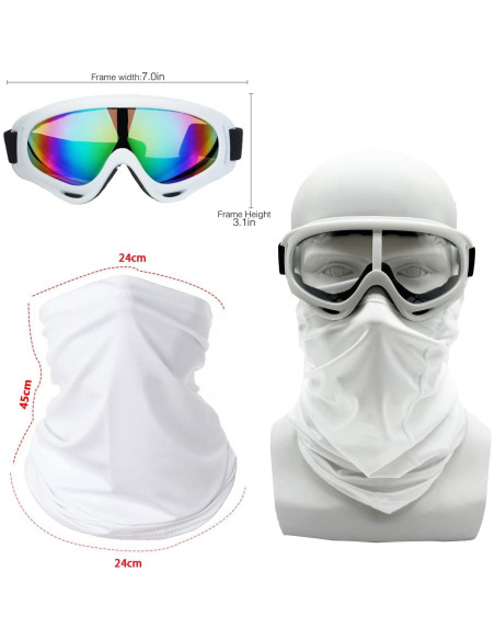 Gafas de Motocicleta LJDJ 2 Paquetes con 2 Máscaras Gafas de Motocicleta LJDJ 2 Paquetes con 2 Máscaras
