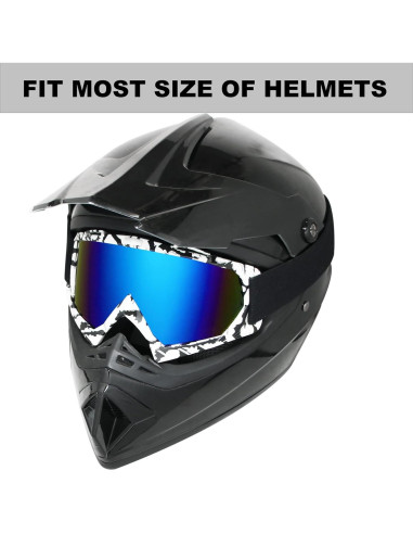 Gafas de Motocross CoPvner Adulto ATV Offroad Azul