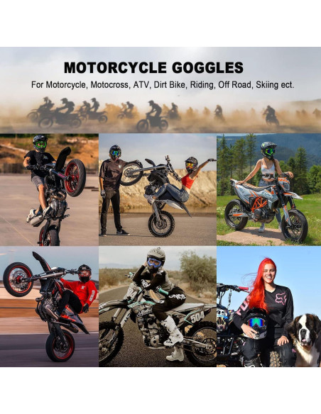 Gafas de Motocross CoPvner Adulto ATV Offroad Azul Gafas de Motocross CoPvner Adulto ATV Offroad Azul