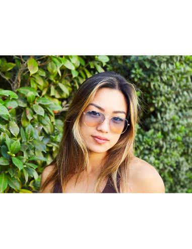 Gafas de Sol Aviador Metal UV Protección 50mm Azul-Amarillo