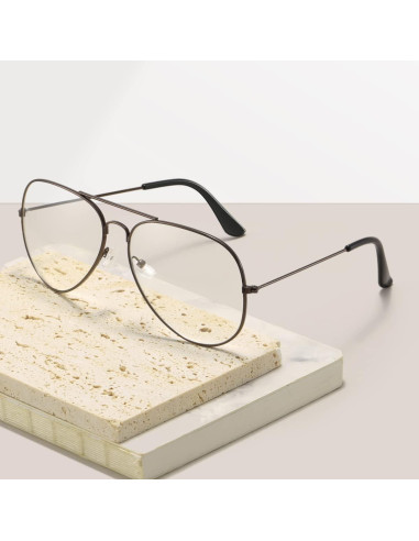 Gafas de Sol Aviador AISSWZBER Lente UV400 Café
