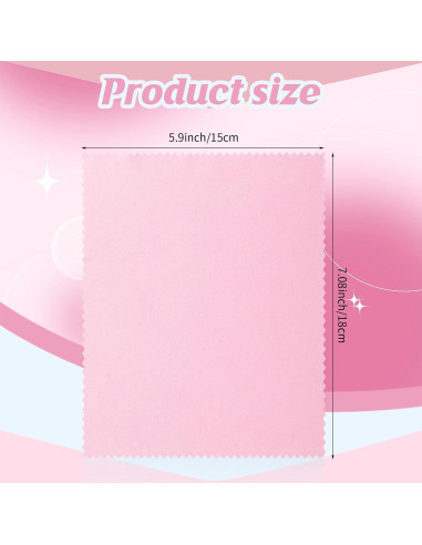 300 Paños de Microfibra Rosa para Limpieza de Gafas