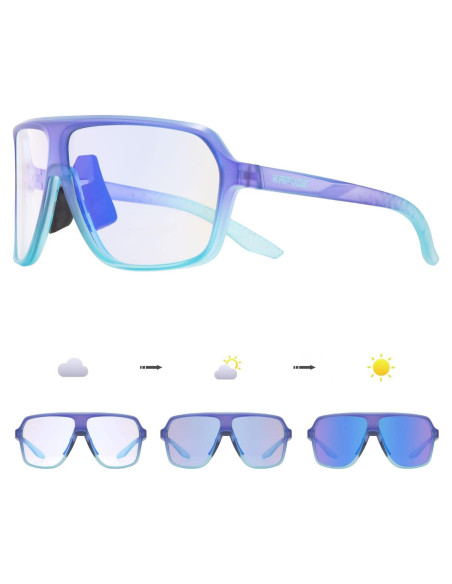 Gafas de Ciclismo KAPVOE Fotoquímicas UV400 Azul Gafas de Ciclismo KAPVOE Fotoquímicas UV400 Azul