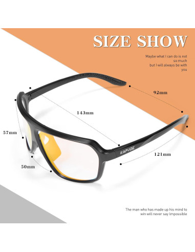 Gafas de Ciclismo KAPVOE Fotoquímicas UV400 para Adultos