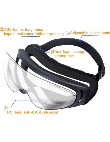 Gafas de Motocicleta LJDJ con 4 Máscaras Transpirables