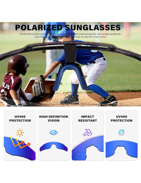 Gafas de sol polarizadas DioKiw para niños UV400 - 3 colores Gafas de sol polarizadas DioKiw para niños UV400 - 3 colores