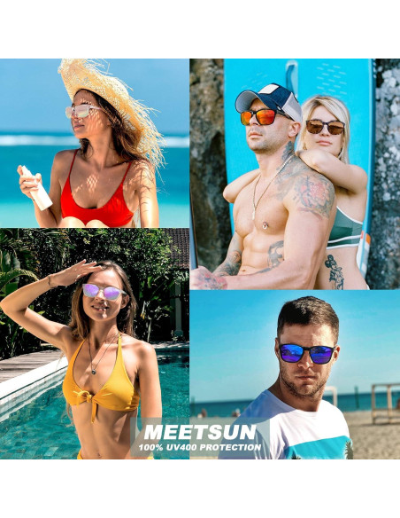 Gafas de sol deportivas MEETSUN polarizadas UV400 unisex Gafas de sol deportivas MEETSUN polarizadas UV400 unisex