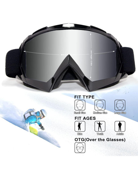 Gafas de Motocross ZukMi Unisex con Lente Antiarañazos Gafas de Motocross ZukMi Unisex con Lente Antiarañazos