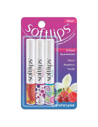 Bálsamo Labial Softlips Clásicos - 3 Sabores Hidratantes