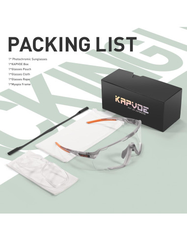 Gafas de Ciclismo KAPVOE Fotochromic UV400 para MTB