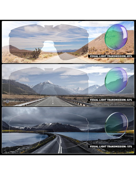 Gafas de Ciclismo KAPVOE Fotoquímicas UV400 para Adultos Gafas de Ciclismo KAPVOE Fotoquímicas UV400 para Adultos