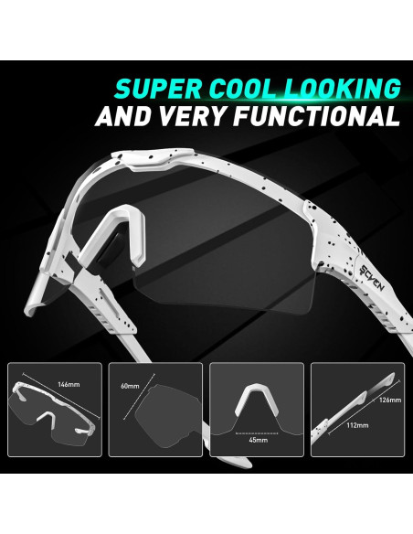 Gafas de Ciclismo KAPVOE Fotoquímicas UV400 Ajustables Gafas de Ciclismo KAPVOE Fotoquímicas UV400 Ajustables