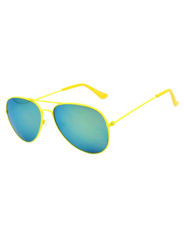 Gafas de Sol Aviador Metal UV Protección Amarillo Espejo