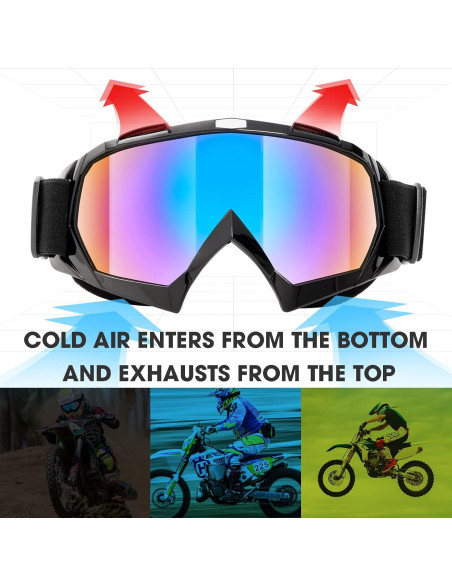 Gafas de motocross MAMBAOUT 2 paquetes visión amplia Gafas de motocross MAMBAOUT 2 paquetes visión amplia