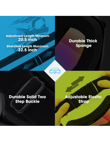 Gafas de motocross MAMBAOUT 2 paquetes visión amplia