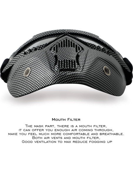 Gafas de Motocicleta GGBuy con Máscara Facial Removible Gafas de Motocicleta GGBuy con Máscara Facial Removible