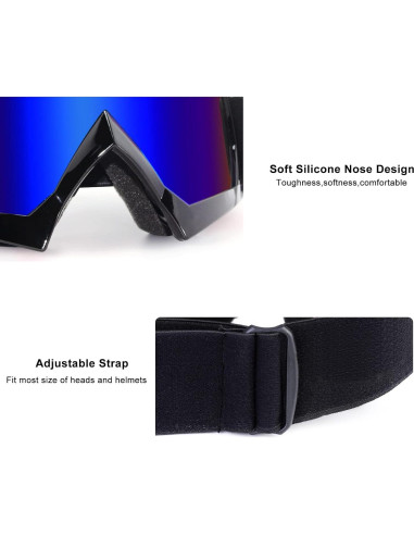 Gafas de Motocross ZukMi - Anti Rayones y Ajustables