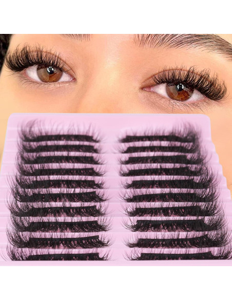 Pestañas Postizas FANXITON 10 Paquetes 18mm D Curl Esponjosas Pestañas Postizas FANXITON 10 Paquetes 18mm D Curl Esponjosas