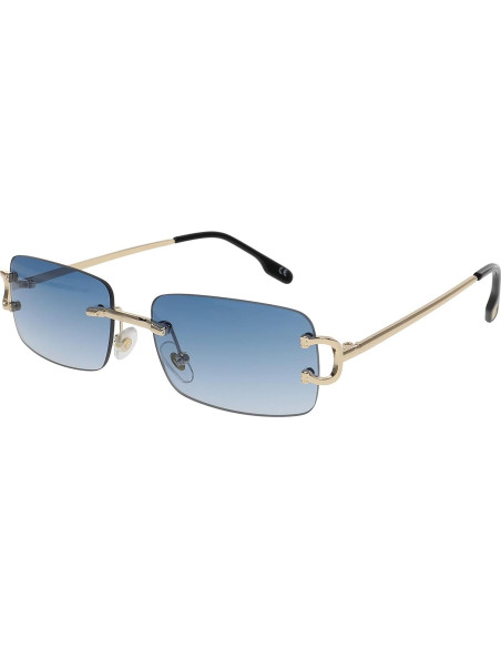 Gafas de Sol FLAWLESS Unisex Sin Montura Doradas 55mm Gafas de Sol FLAWLESS Unisex Sin Montura Doradas 55mm