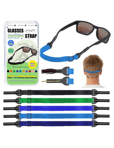 Correa para Gafas 5PCS Ajustable Antideslizante 22,10 cm