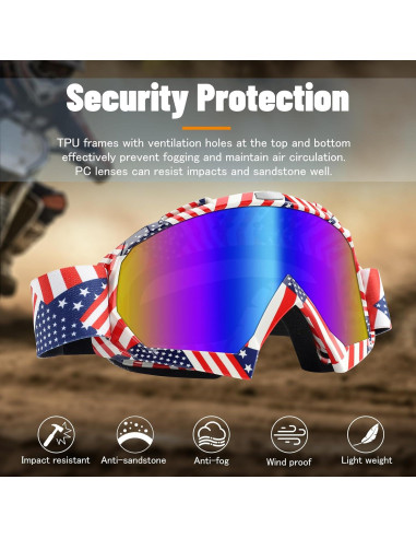 Gafas de Motocross YOHOG Modelo YO-FALG UV400 Antivaho