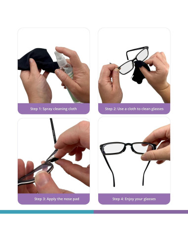 Almohadillas de Nariz GMS Óptico Antideslizantes 5 Pares Negro