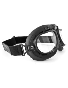 Gafas de Motocicleta Vintage Bertoni AF195 - Negro Mate