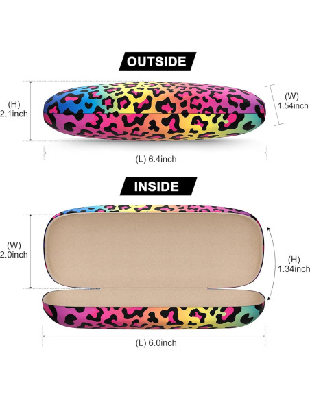 Estuche Duro para Gafas Leopardo Colorido - Universal Estuche Duro para Gafas Leopardo Colorido - Universal
