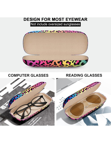 Estuche Duro para Gafas Leopardo Colorido - Universal Estuche Duro para Gafas Leopardo Colorido - Universal