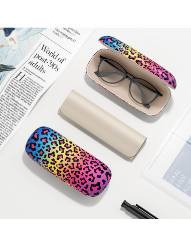 Estuche Duro para Gafas Leopardo Colorido - Universal