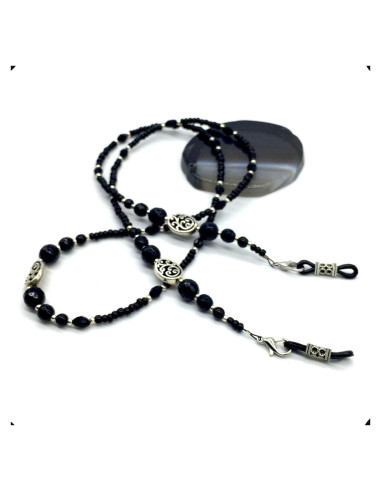 Cadena para Gafas ALBATROSART Cuentas de Piedra Natural