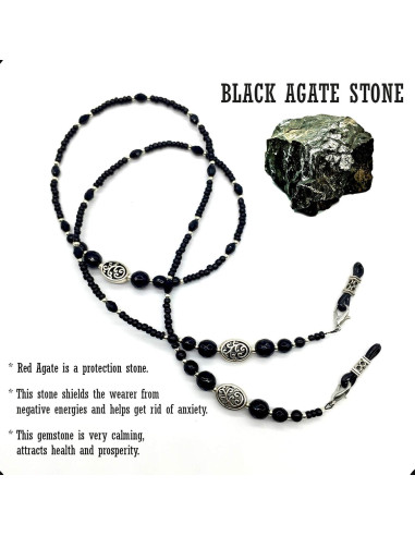 Cadena para Gafas ALBATROSART Cuentas de Piedra Natural