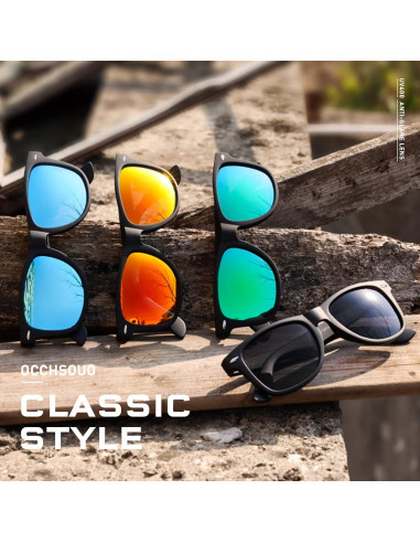 Gafas de sol polarizadas UV400 Occhsouo unisex retro