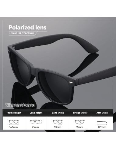 Gafas de sol polarizadas UV400 Occhsouo unisex retro