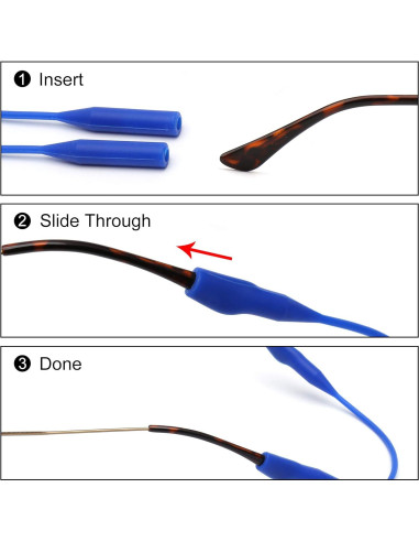 Soporte de Gafas JM Silicona Elástica Impermeable 3 Pzs